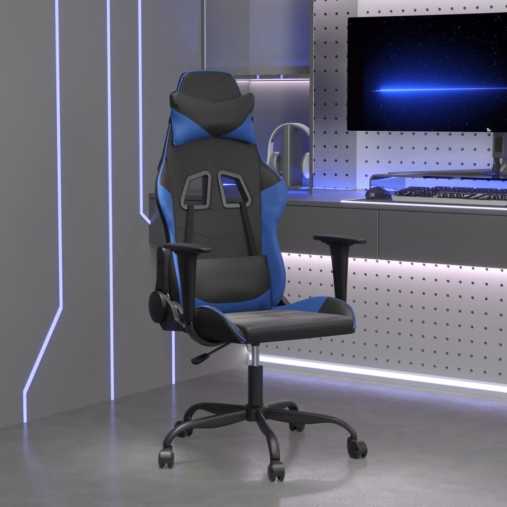 Scaun De Gaming De Masaj, , Piele Ecologică