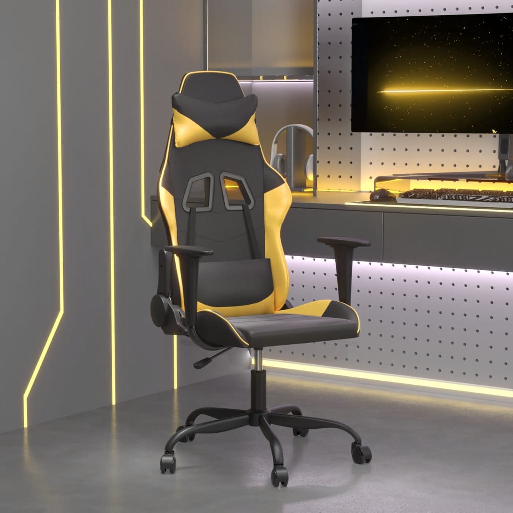 Scaun De Gaming De Masaj, , Piele Ecologică