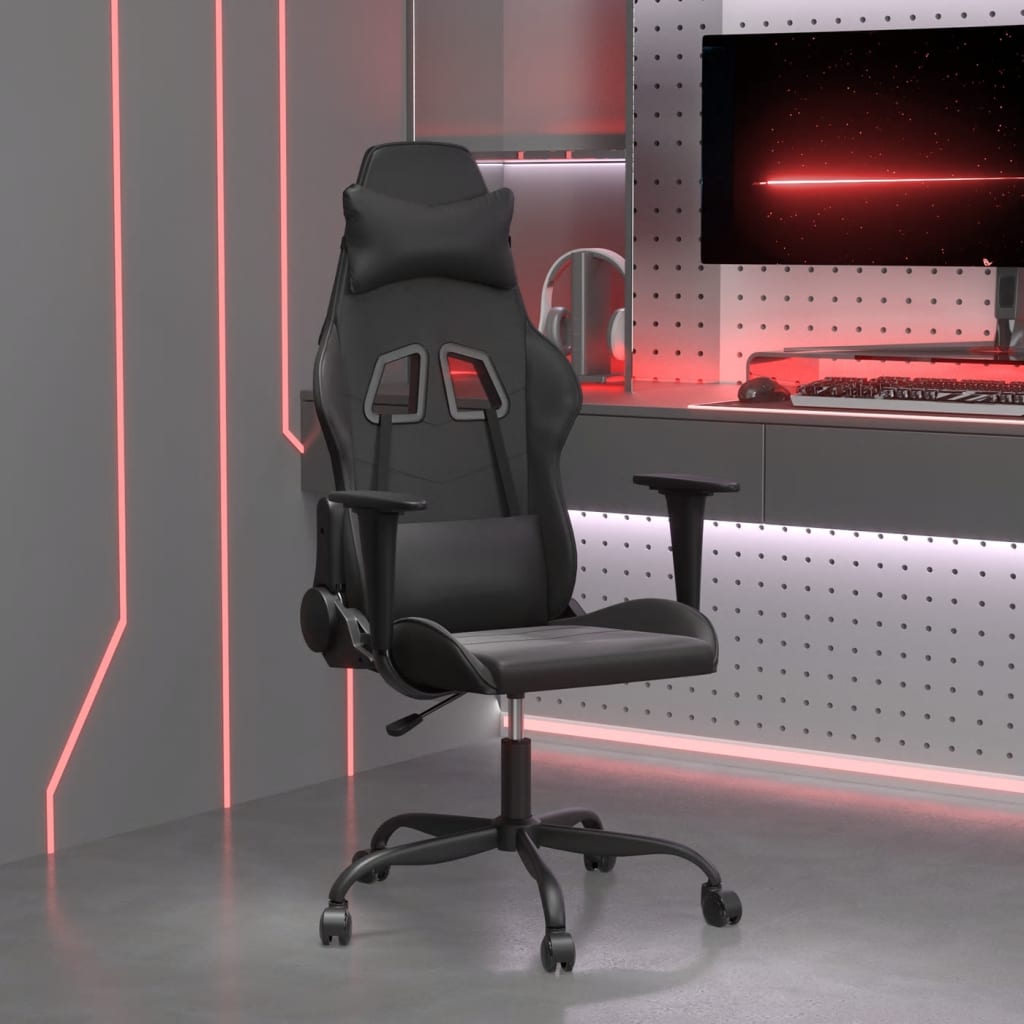 Scaun De Gaming De Masaj, , Piele Ecologică