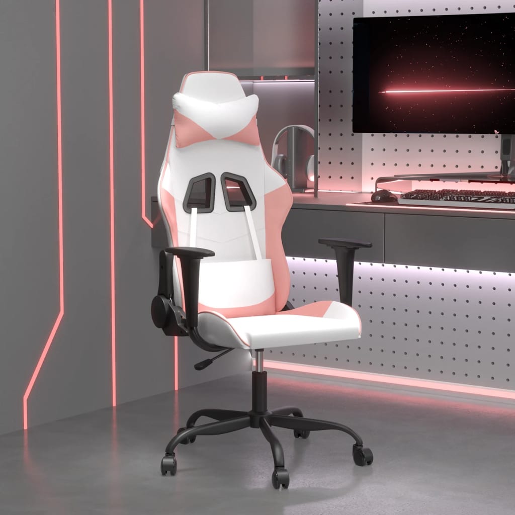 Scaun De Gaming De Masaj, , Piele Ecologică