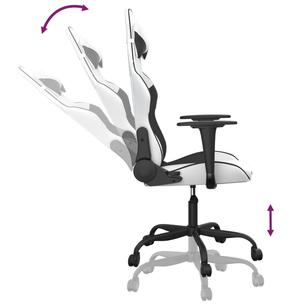 Scaun De Gaming De Masaj, , Piele Ecologică