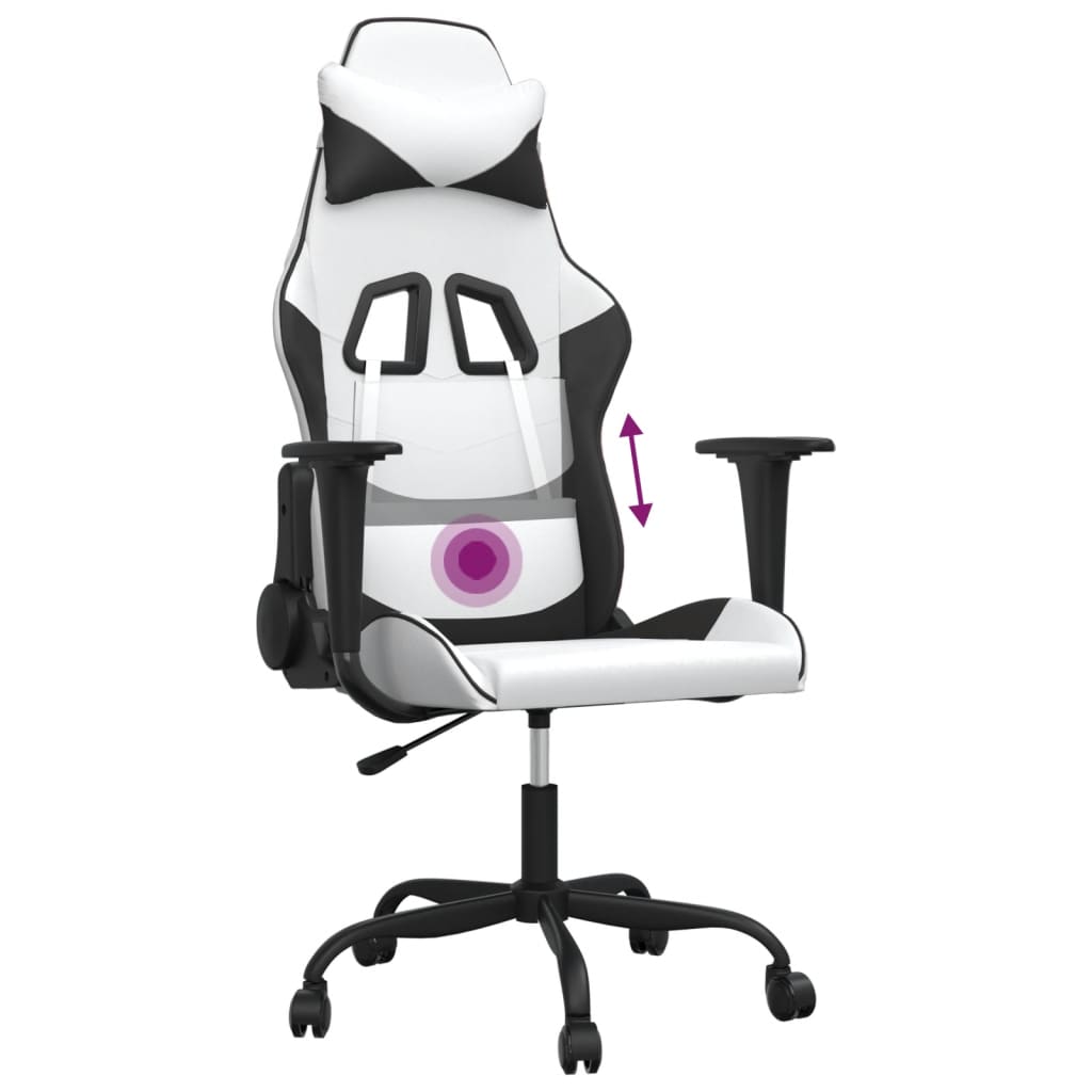 Scaun De Gaming De Masaj, , Piele Ecologică
