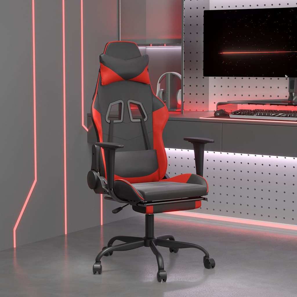 Scaun De Gaming De Masaj, , Piele Ecologică