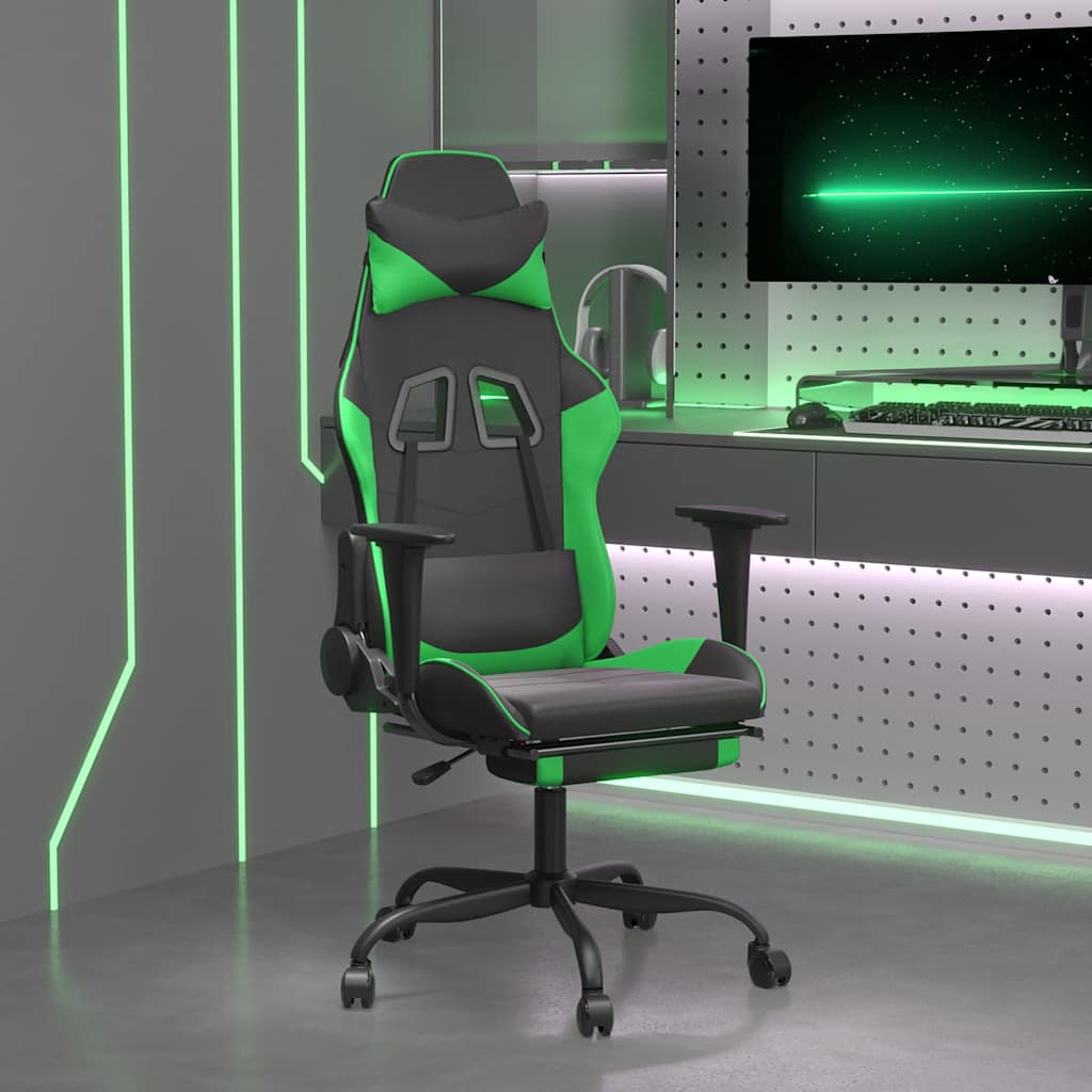 Scaun De Gaming De Masaj, , Piele Ecologică