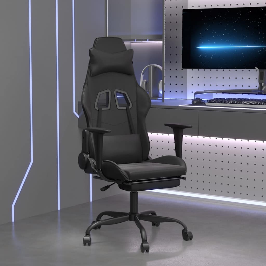 Scaun De Gaming De Masaj, , Piele Ecologică