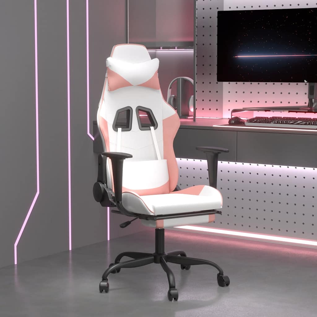 Scaun De Gaming De Masaj, , Piele Ecologică