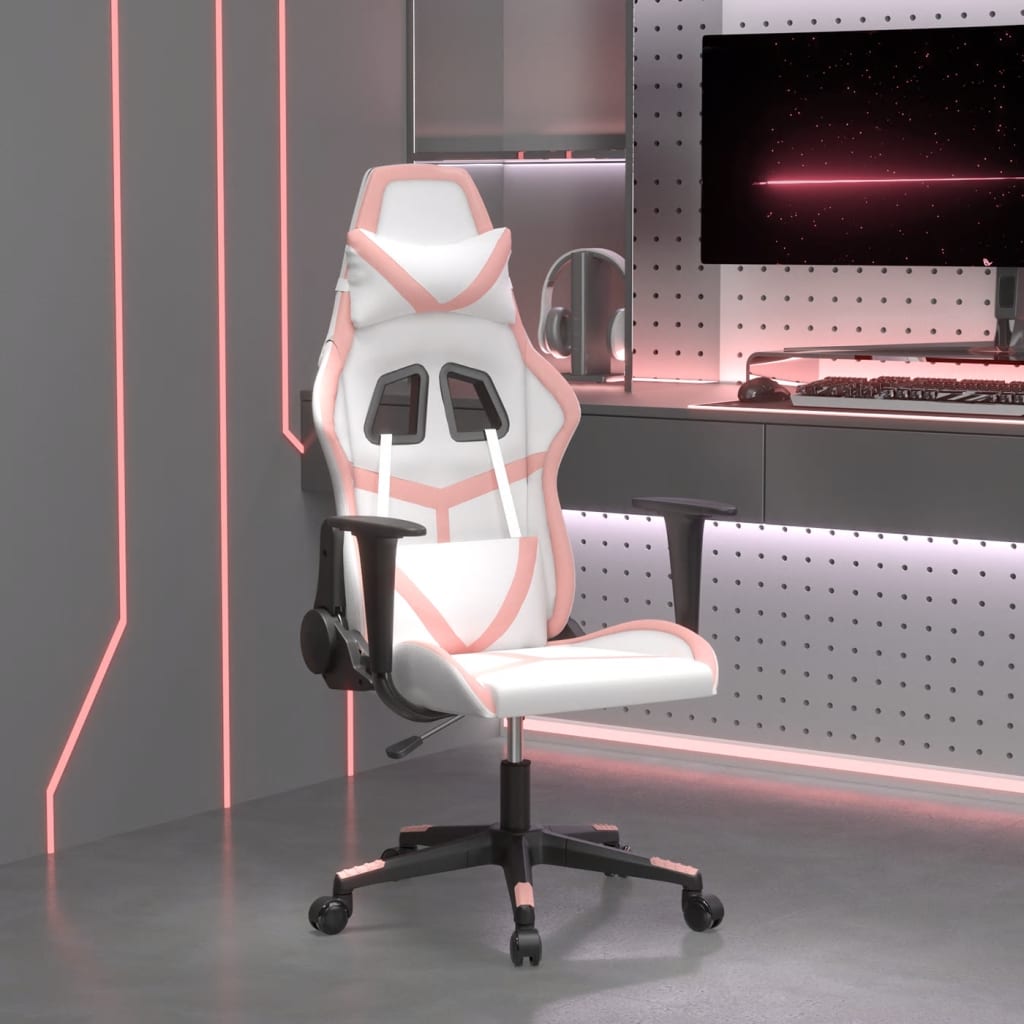Scaun De Gaming De Masaj, , Piele Ecologică