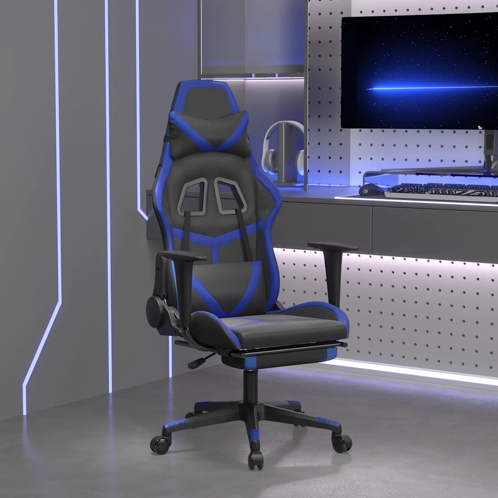 Scaun De Gaming De Masaj, , Piele Ecologică