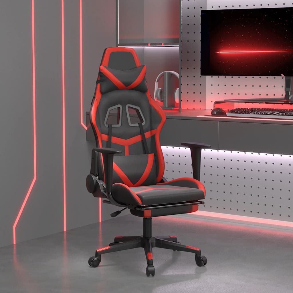 Scaun De Gaming De Masaj, , Piele Ecologică