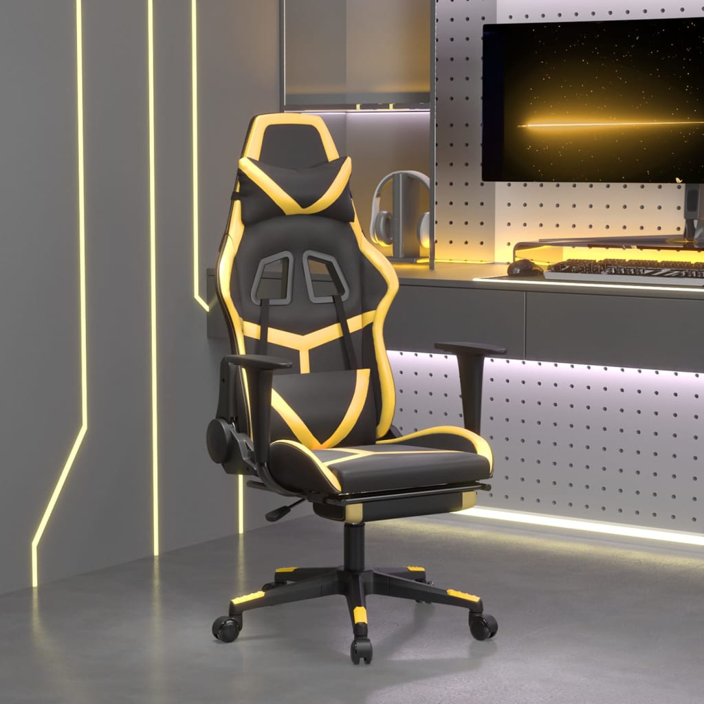 Scaun De Gaming De Masaj, , Piele Ecologică