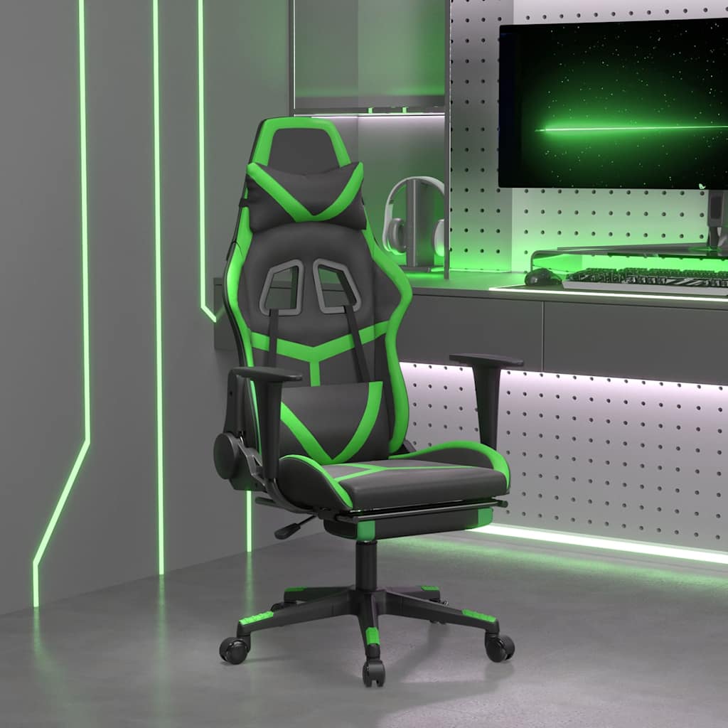 Scaun De Gaming De Masaj, , Piele Ecologică