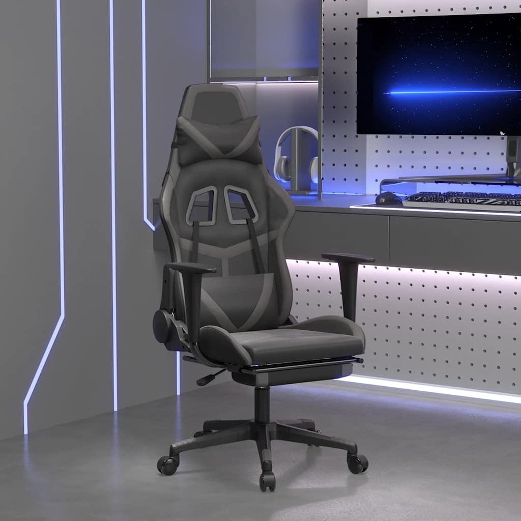 Scaun De Gaming De Masaj, , Piele Ecologică