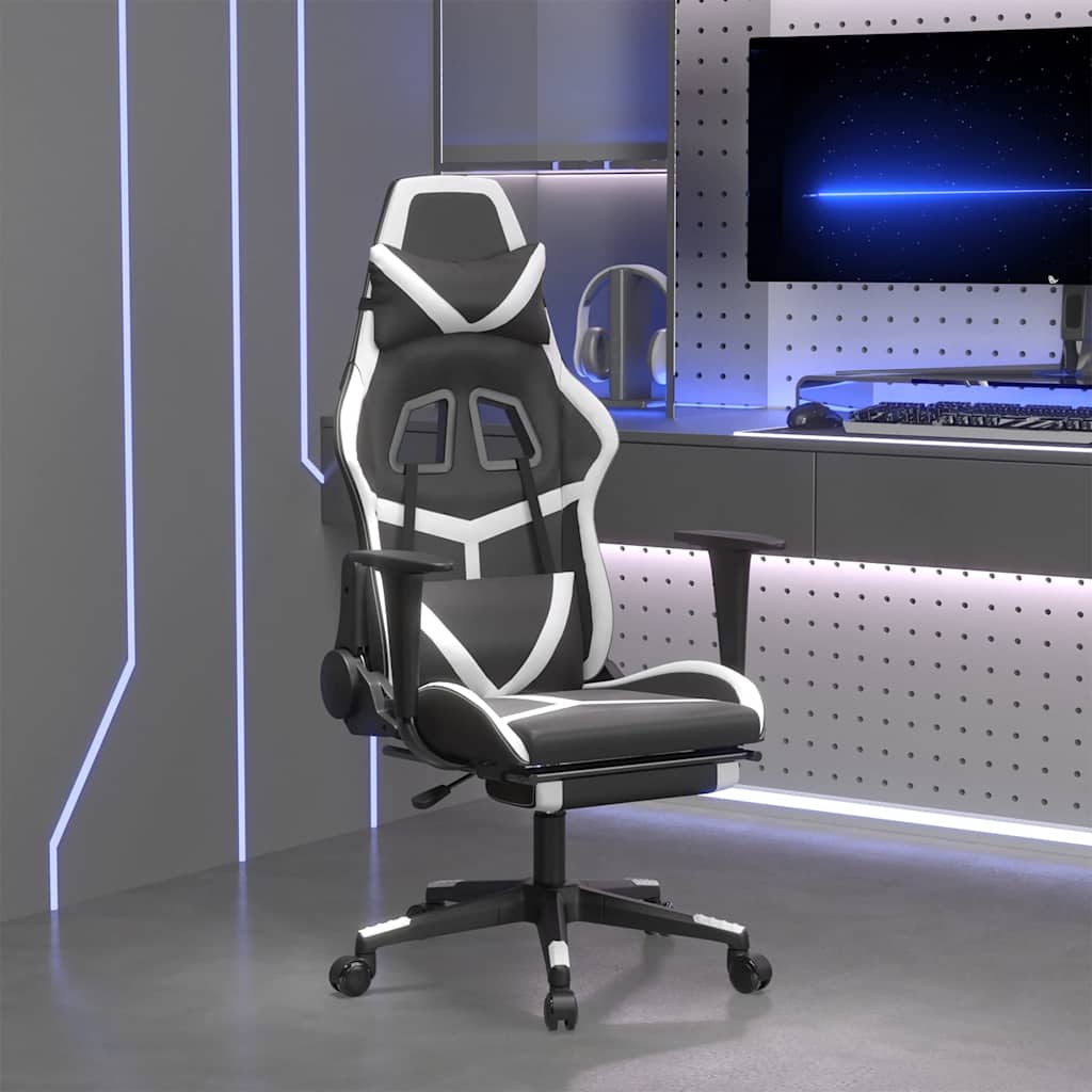 Scaun De Gaming De Masaj, , Piele Ecologică