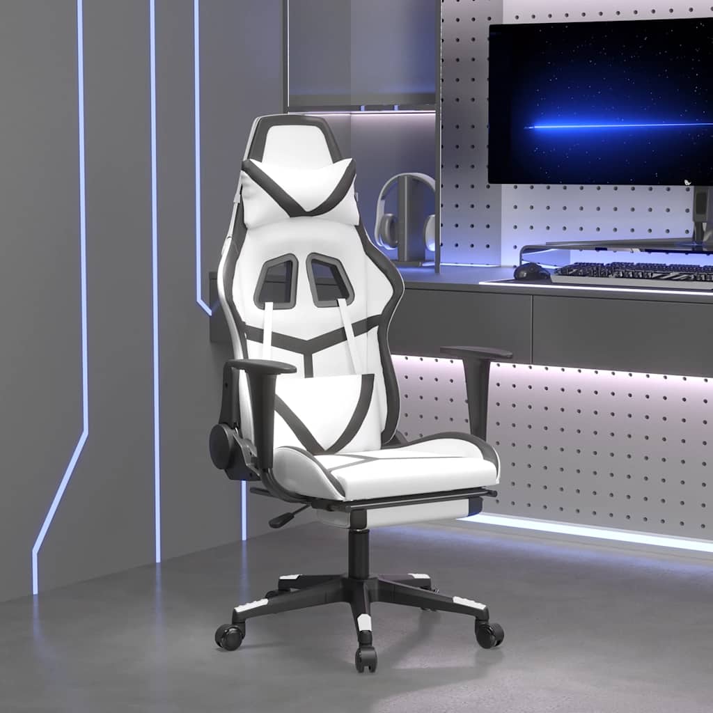 Scaun De Gaming De Masaj, , Piele Ecologică