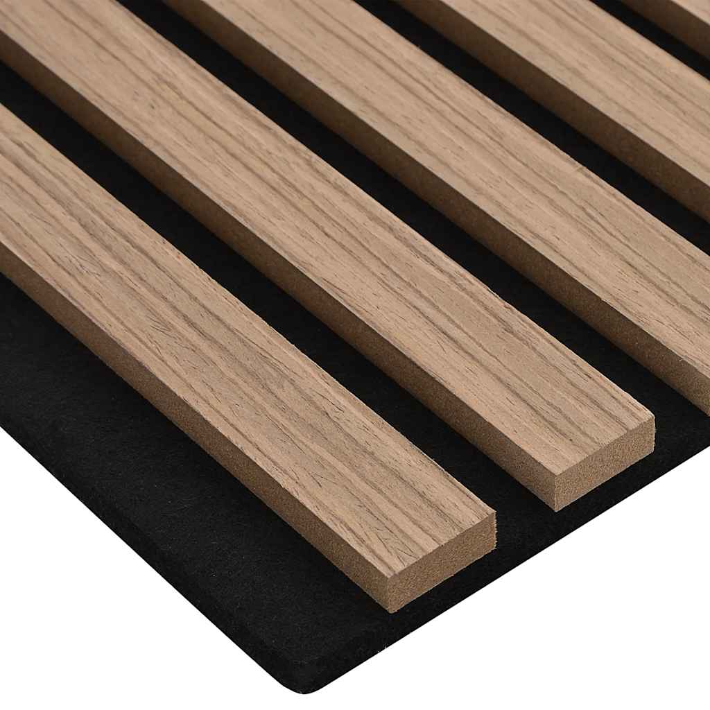 Panouri Acustice De Perete 2 Buc Șipci 60,5X60 Cm Furnir Stejar