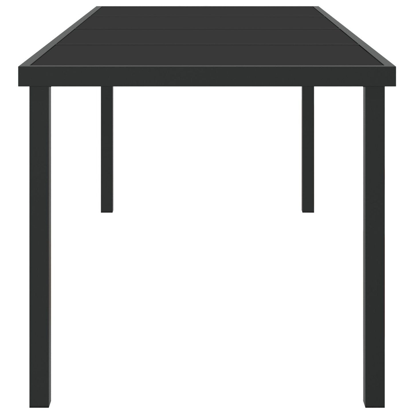 Masă De Grădină Neagră 200X80X73 Cm Sticlă Întărită
