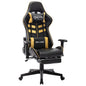 Scaun Gaming Cu Suport Picioare, Negru/Oranj, Piele Ecologică