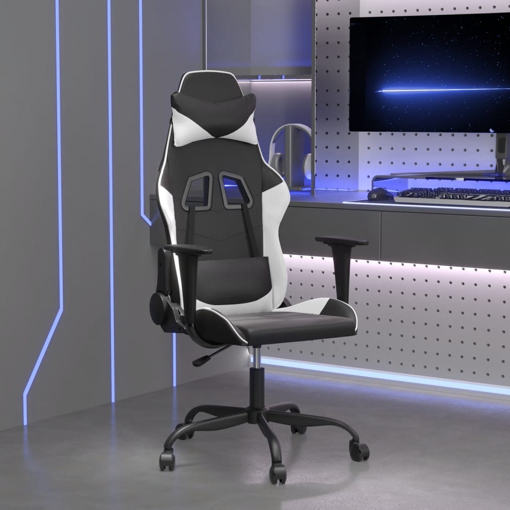 Scaun De Gaming De Masaj, , Piele Ecologică