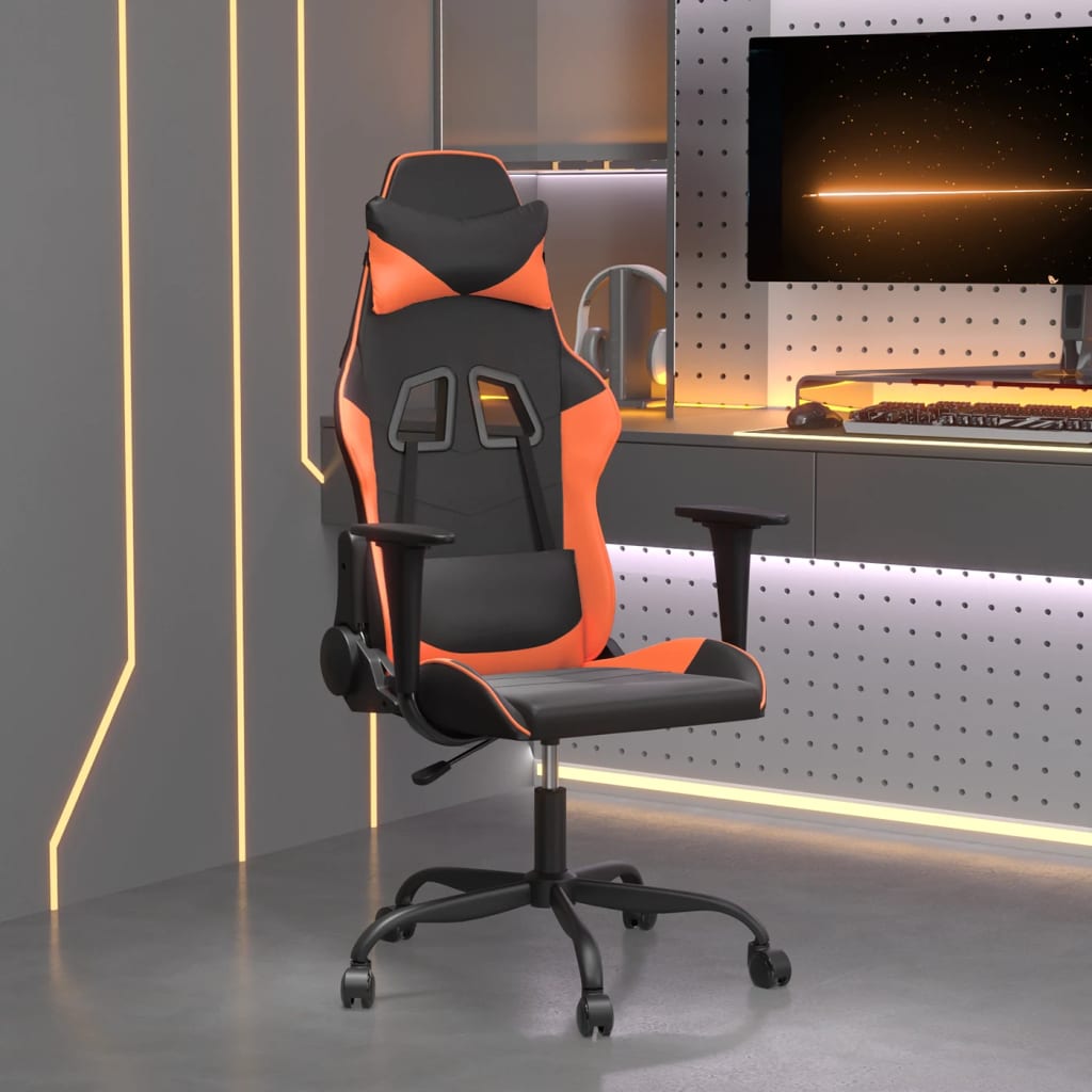 Scaun De Gaming De Masaj, , Piele Ecologică