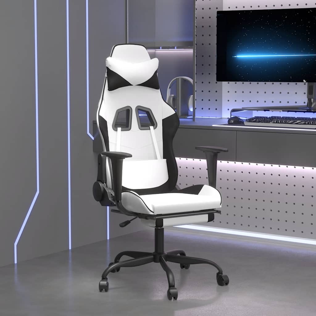 Scaun De Gaming De Masaj, , Piele Ecologică