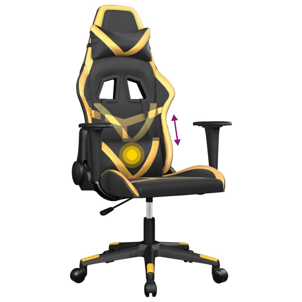 Scaun De Gaming De Masaj, , Piele Ecologică