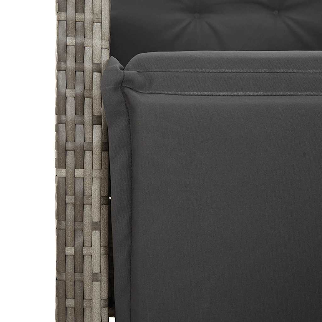 Set Bistro De Grădină Cu Perne, 11 Piese, , Poliratan