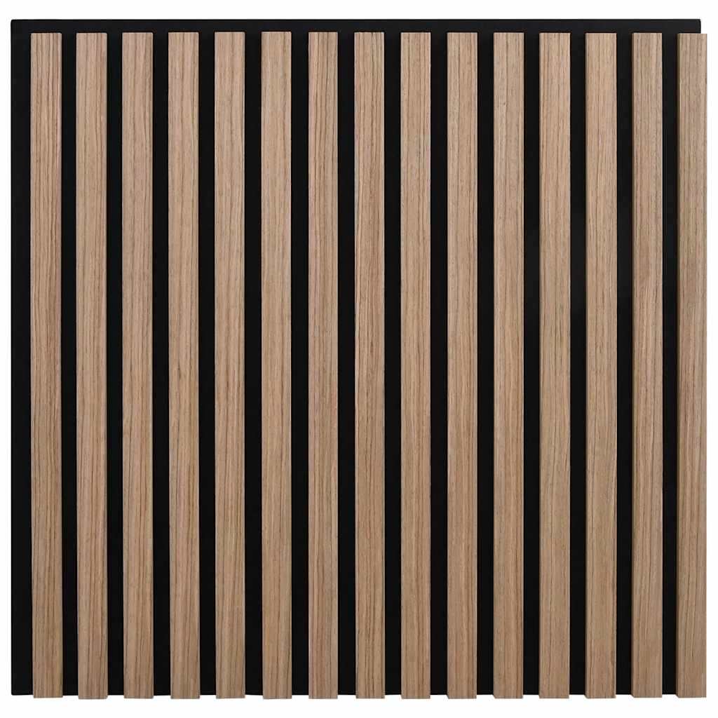 Panouri Acustice De Perete 2 Buc Șipci 60,5X60 Cm Furnir Stejar