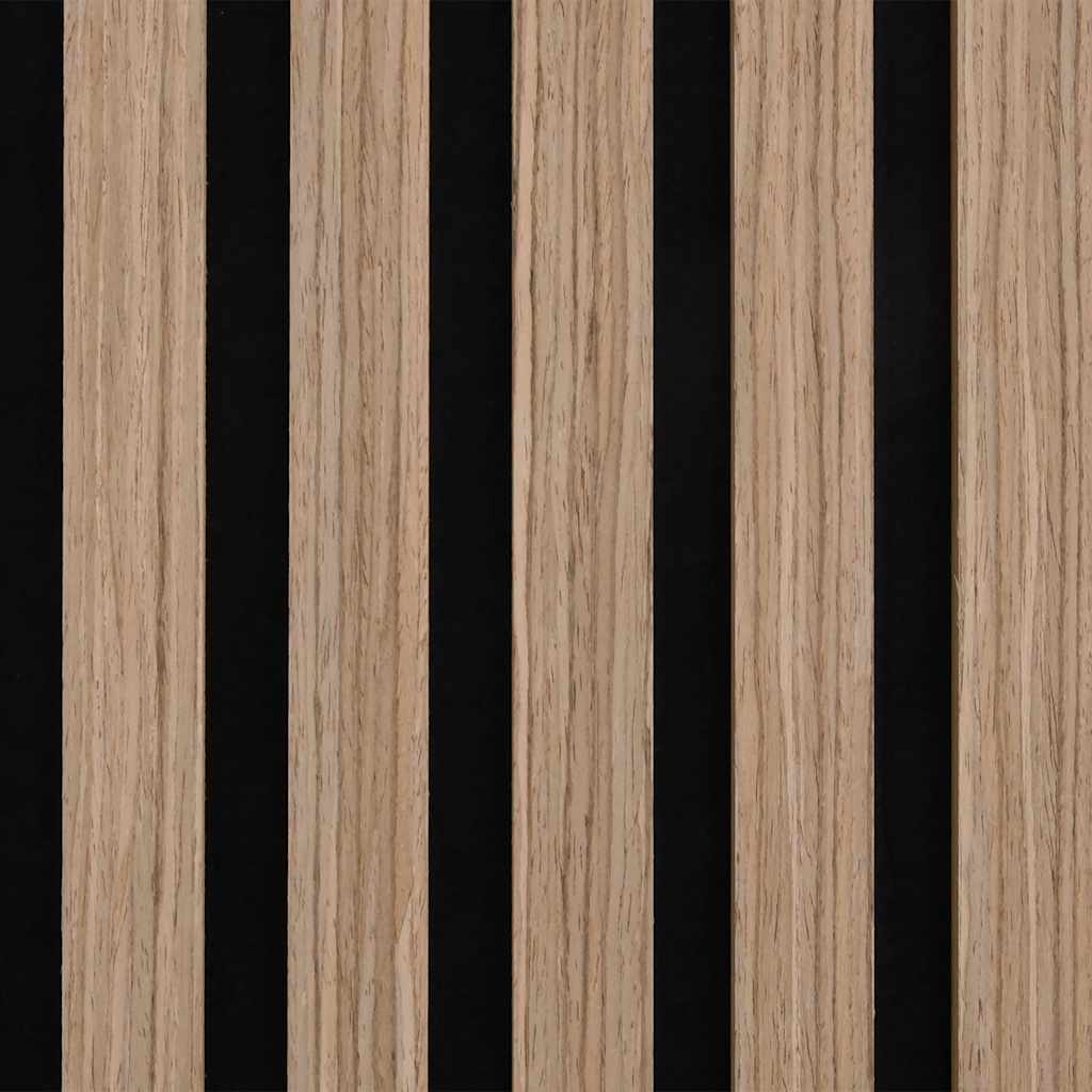 Panouri Acustice De Perete 2 Buc Șipci 60,5X60 Cm Furnir Stejar