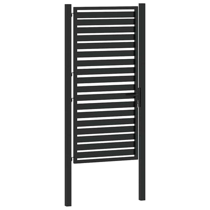 Poarta De Gradina Incuiata Neagra Aluminiu