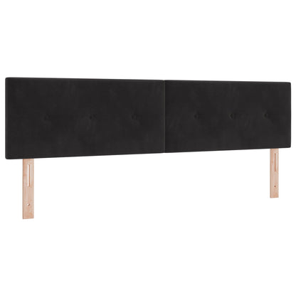 Pat Cu Saltea Tip Box Spring Negru Super King Catifea