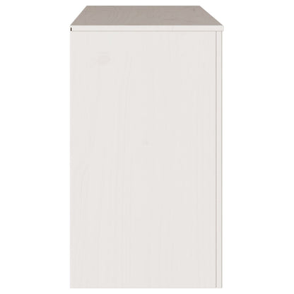 Comodă  &quot;&quot;Drammen&quot;&quot; Alb 111X43X73,5 Cm Lemn Masiv Pin