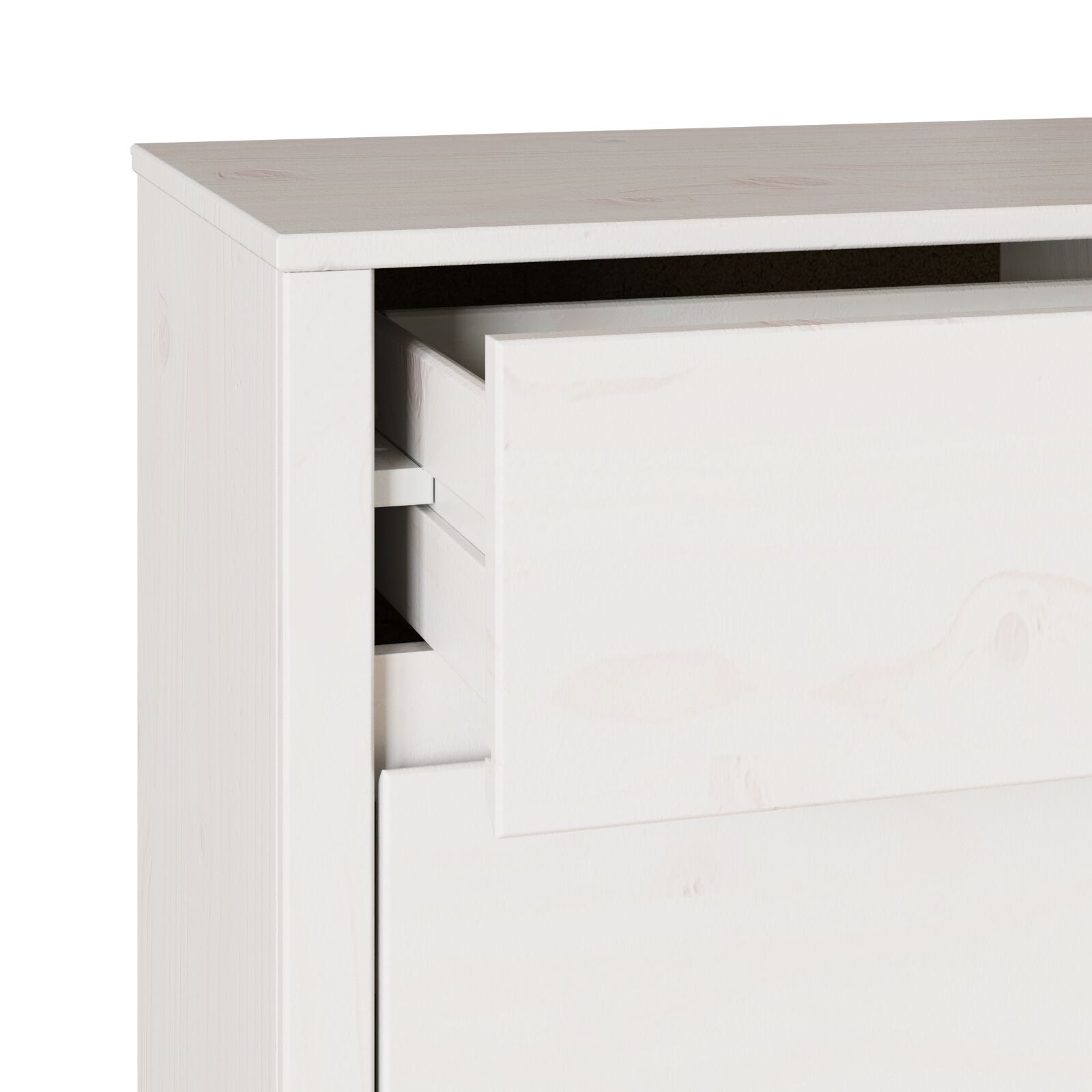 Comodă  &quot;&quot;Drammen&quot;&quot; Alb 111X43X73,5 Cm Lemn Masiv Pin