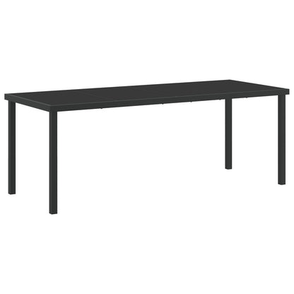 Masă De Grădină  Neagră 200X80X73 Cm Sticlă Întărită