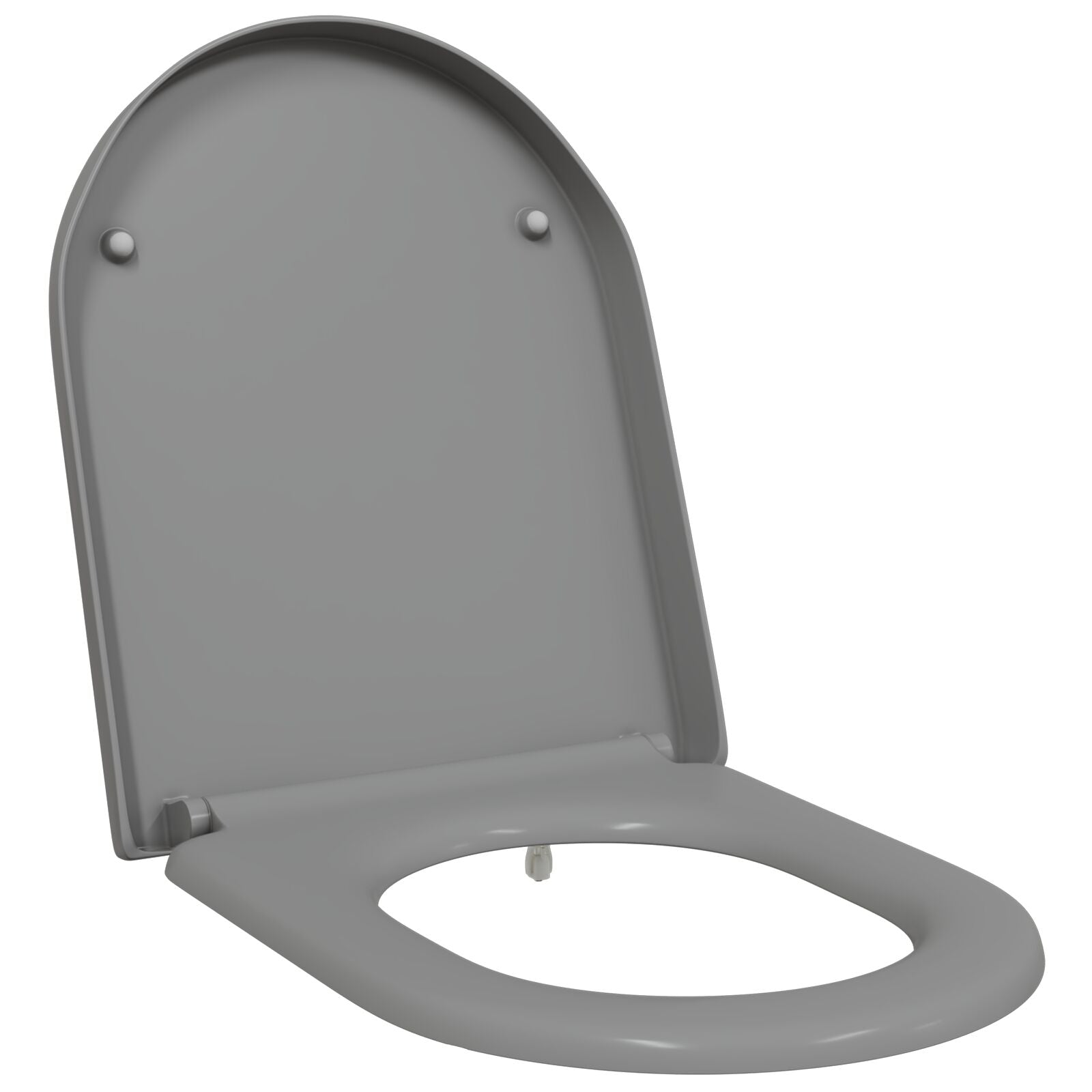 Scaun De Toaletă Cu Eliberare Rapidă  Cu Închidere Ușoară Duroplast Gri