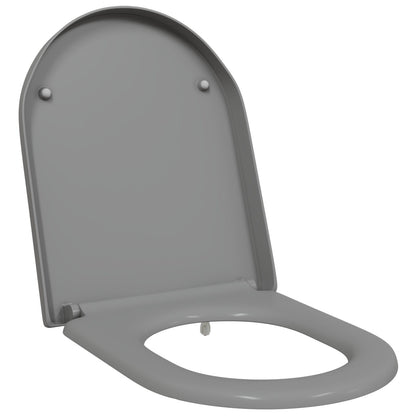 Scaun De Toaletă Cu Eliberare Rapidă  Cu Închidere Ușoară Duroplast Gri