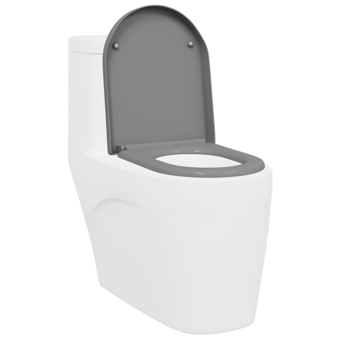 Scaun De Toaletă Cu Eliberare Rapidă  Cu Închidere Ușoară Duroplast Gri