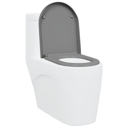 Scaun De Toaletă Cu Eliberare Rapidă  Cu Închidere Ușoară Duroplast Gri