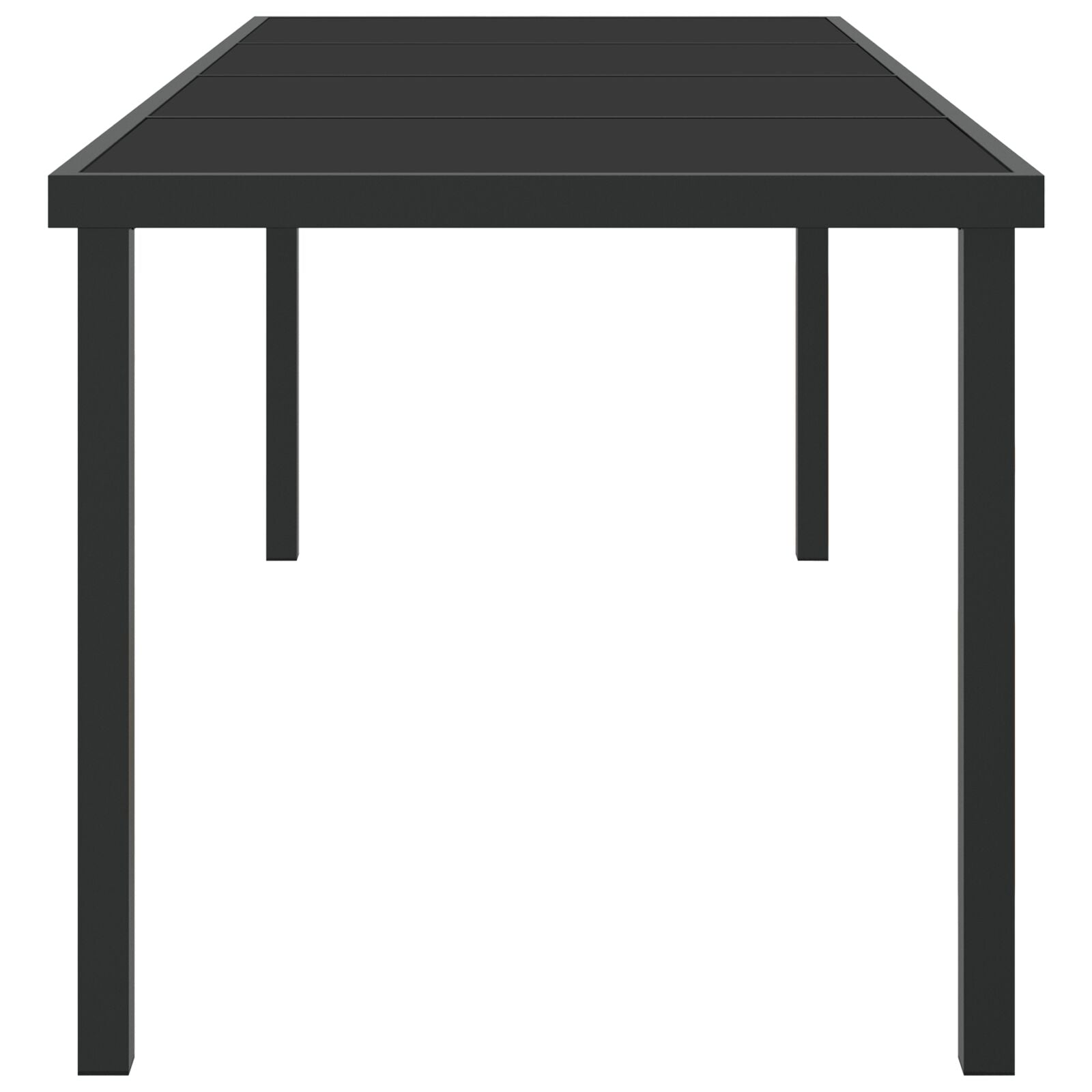 Masă De Grădină  Neagră 200X80X73 Cm Sticlă Întărită