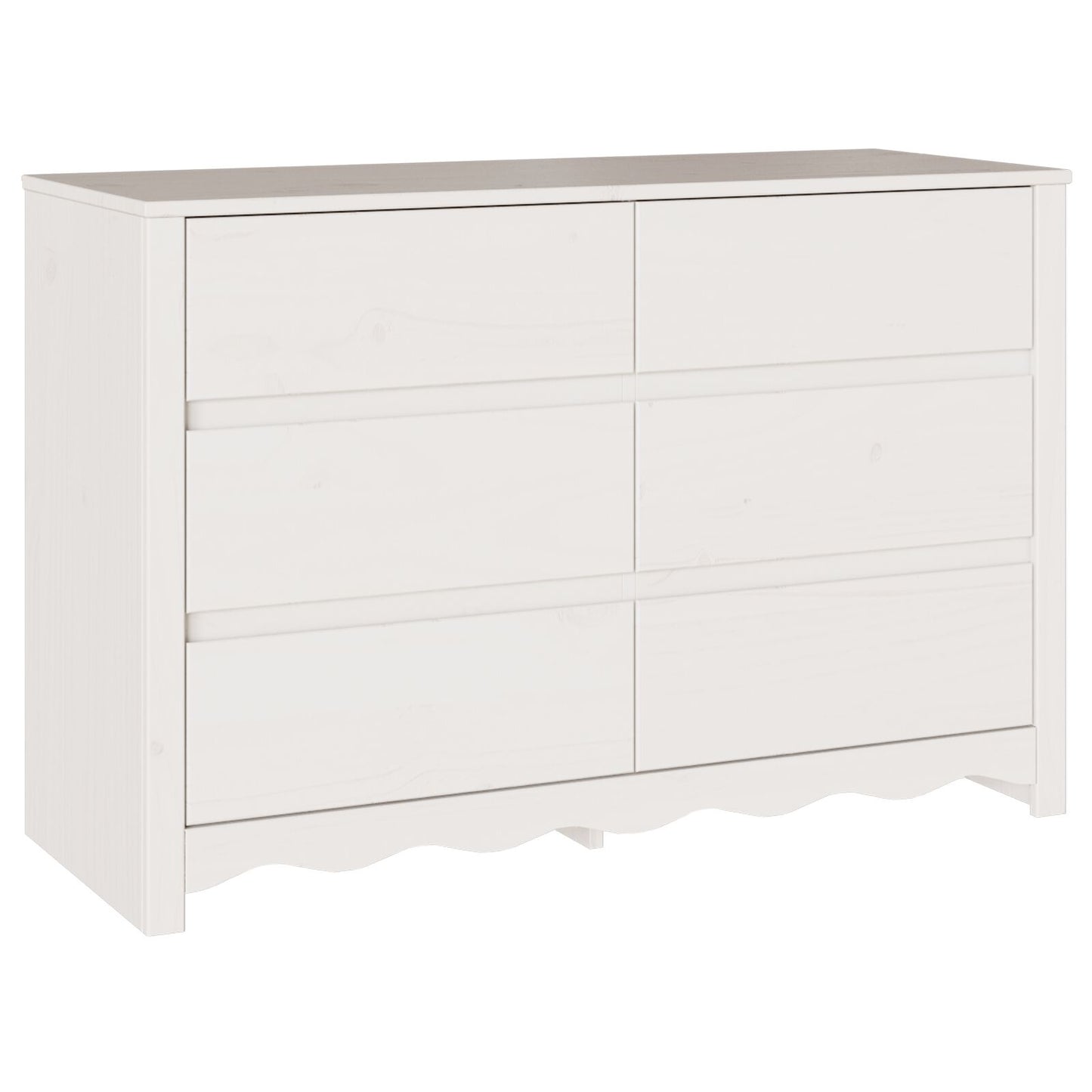 Comodă  &quot;&quot;Drammen&quot;&quot; Alb 111X43X73,5 Cm Lemn Masiv Pin
