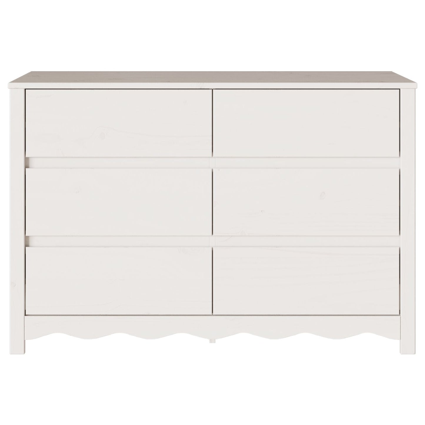 Comodă  &quot;&quot;Drammen&quot;&quot; Alb 111X43X73,5 Cm Lemn Masiv Pin