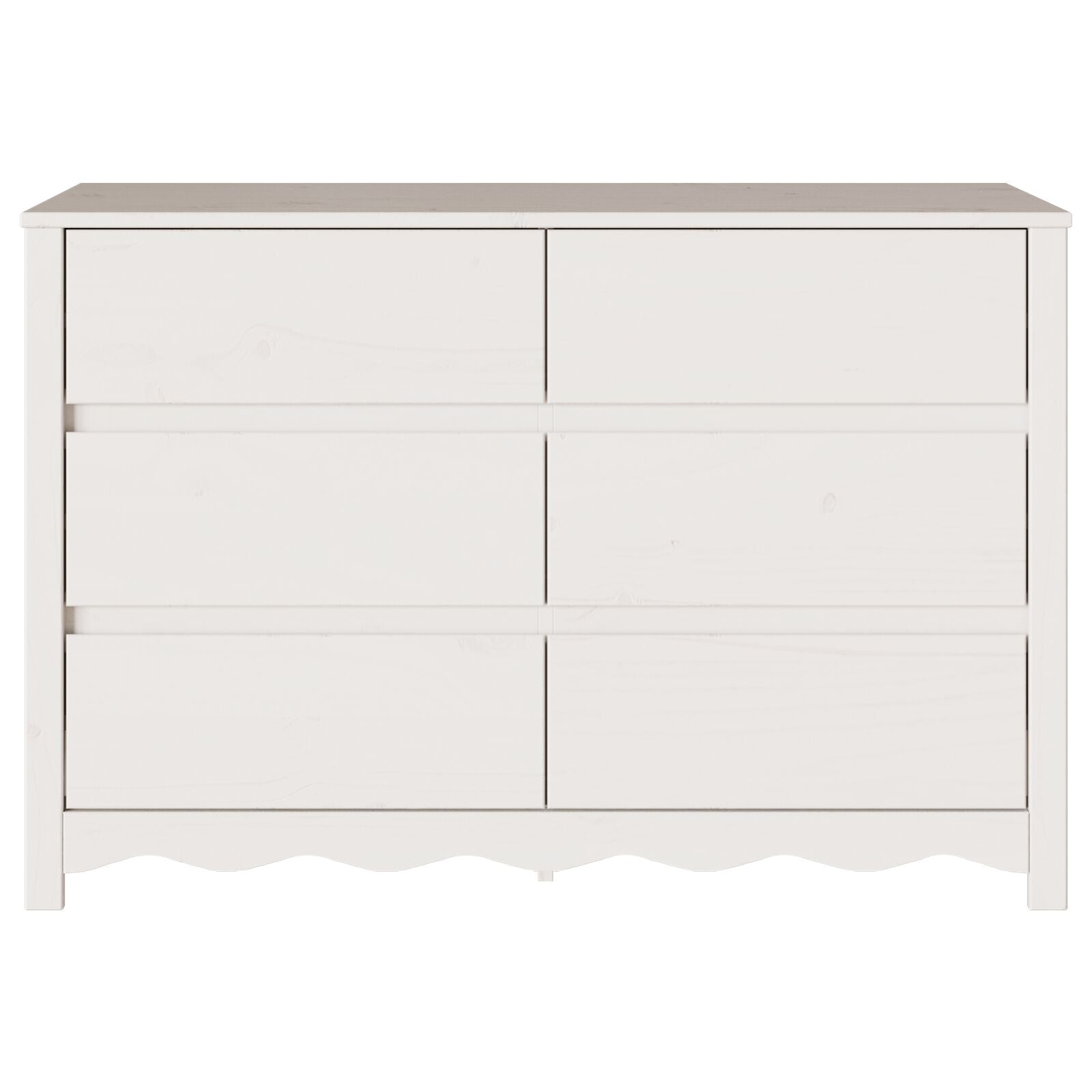 Comodă  &quot;&quot;Drammen&quot;&quot; Alb 111X43X73,5 Cm Lemn Masiv Pin