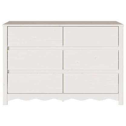 Comodă  &quot;&quot;Drammen&quot;&quot; Alb 111X43X73,5 Cm Lemn Masiv Pin